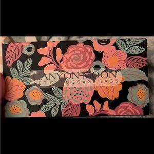 Floral Luggage Tags - Pink and Black